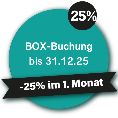 BOX-Buchung bis 31.12.2025 -25%